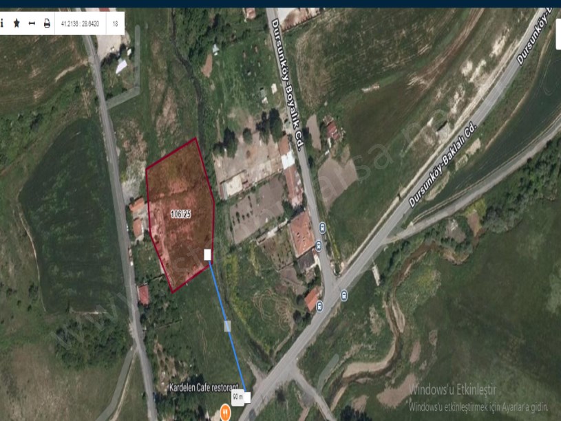 Arnavutköy Dursunköyde Satılık Tarla , 4,120 m2 Müstakil Evlerin Yakını Yolu Var