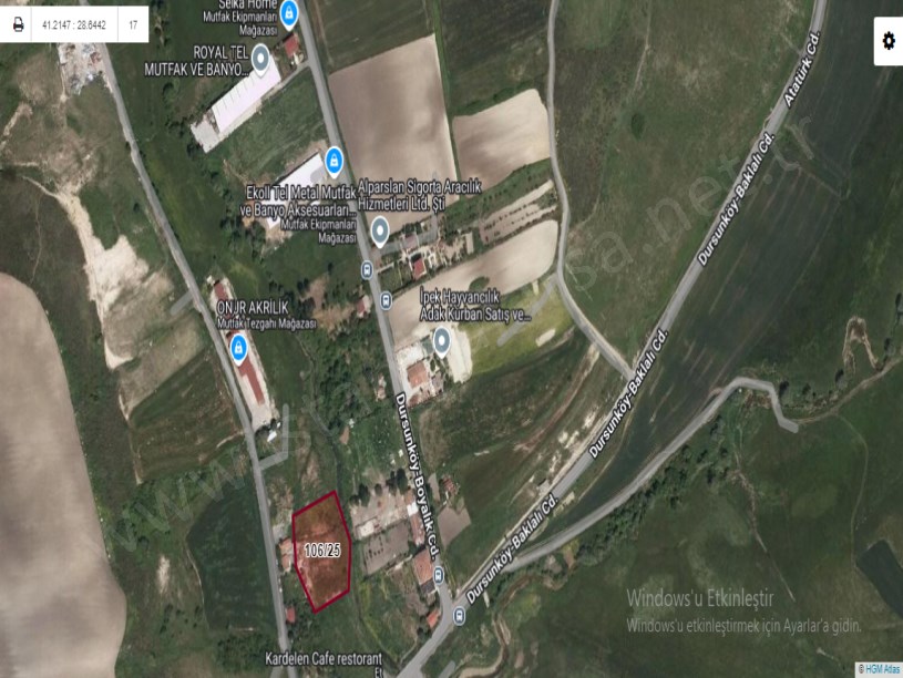 Arnavutköy Dursunköyde Satılık Tarla , 4,120 m2 Müstakil Evlerin Yakını Yolu Var