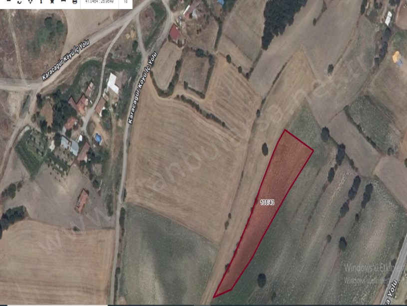 Tekirdağ Malkara Karacagür Mah , Satılık Tarla , 680 M2 Hisseli Evlerin Yakını