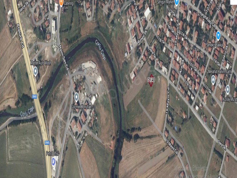 Tekirdağ Muratlı Muradiye Mah, Satılık Arsa , 387 m2 Müstakil Merkezde 