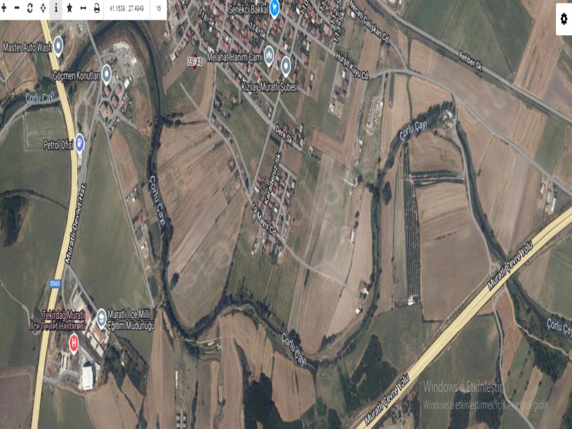 Tekirdağ Muratlı Muradiye Mah, Satılık Arsa , 387 m2 Müstakil Merkezde 