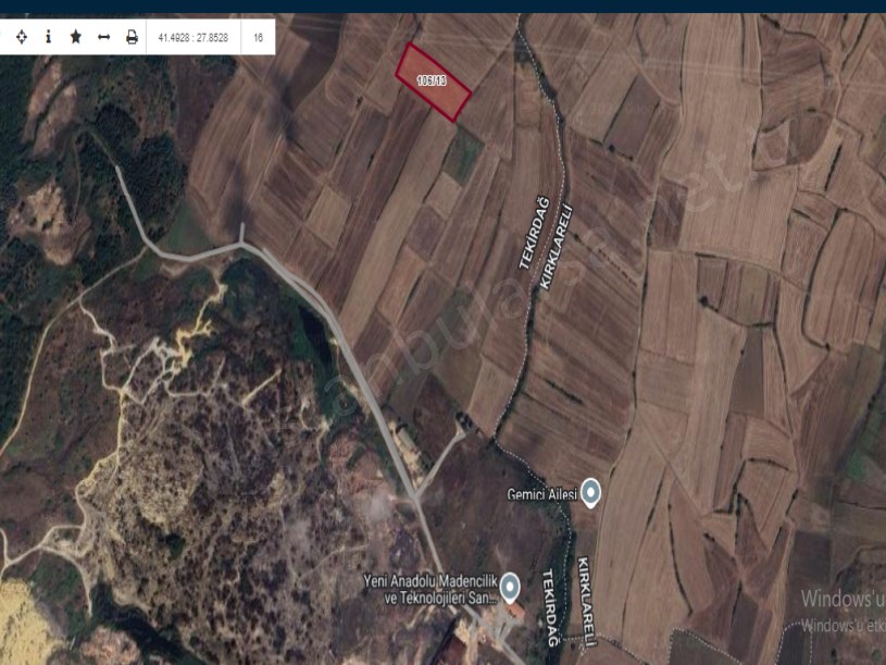 Tekirdağ Saray Edirköyde Satılık Arsa , 293 M2 Hisseli 
