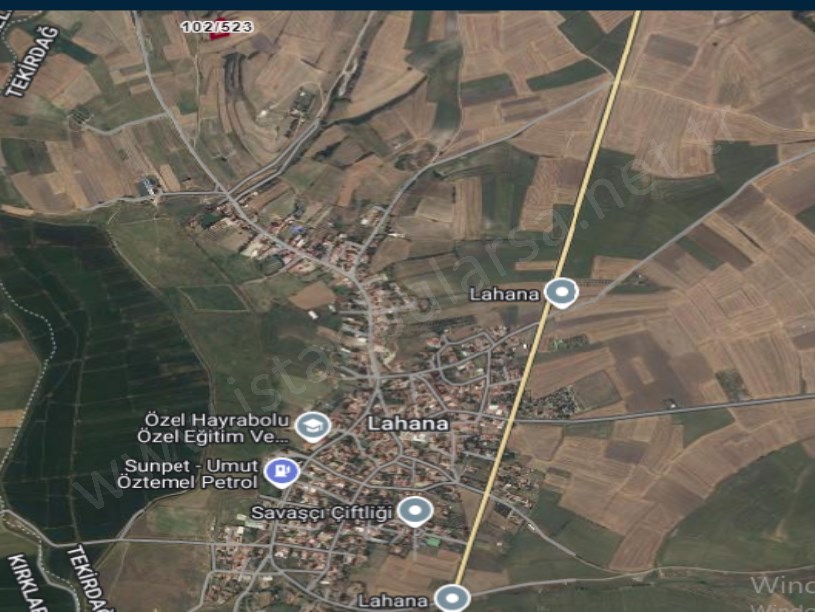 Tekirdağ Hayrabolu Lahna Mah , Satılık Tarla , 1,375 m2 Müstakil
