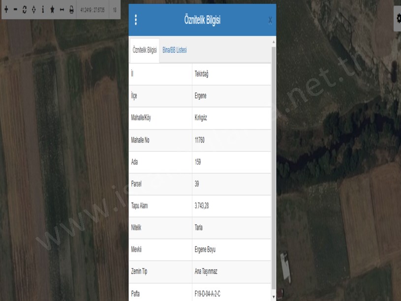 Tekirdağ Ergene Kırkgöz Mah , Satılık Tarla , 3,743 m2 Müstakil Yolu Var
