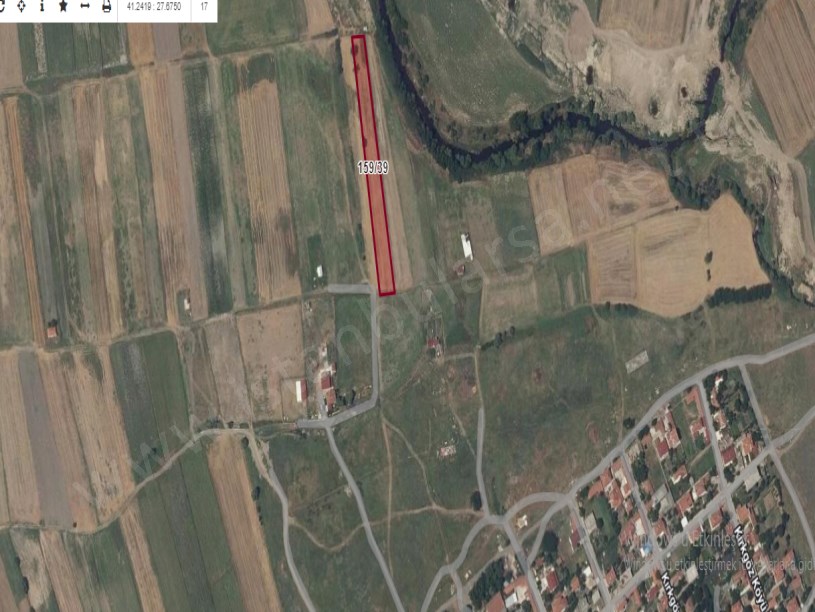 Tekirdağ Ergene Kırkgöz Mah , Satılık Tarla , 3,743 m2 Müstakil Yolu Var
