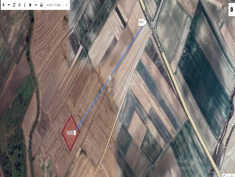 Kırklareli Vize Evrenlide Satılık Arsa , 266 m2 Hisseli