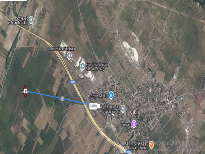 Kırklareli Vize Evrenlide Satılık Arsa , 250 M2 Hisseli 
