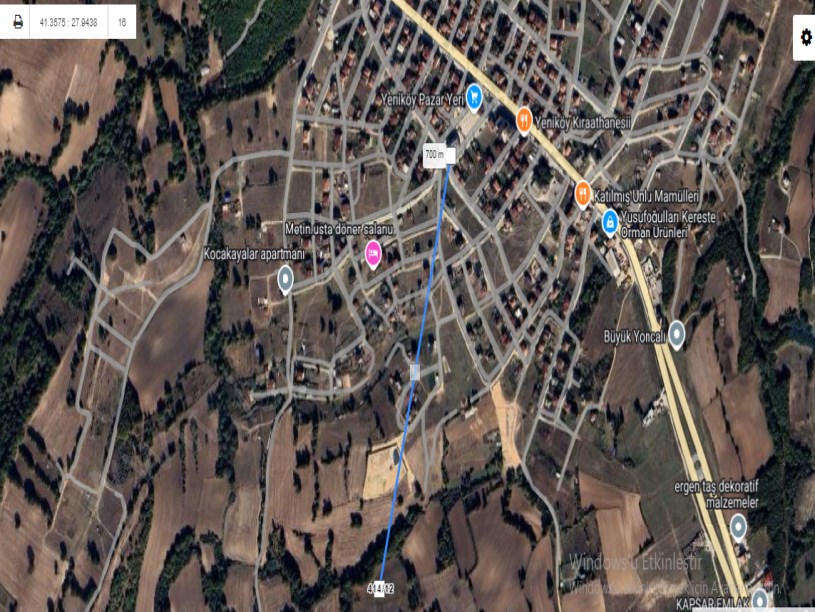 Tekirdağ Saray Büyükyoncalı Mah Satılık Arsa , 200 M2 Müstakil