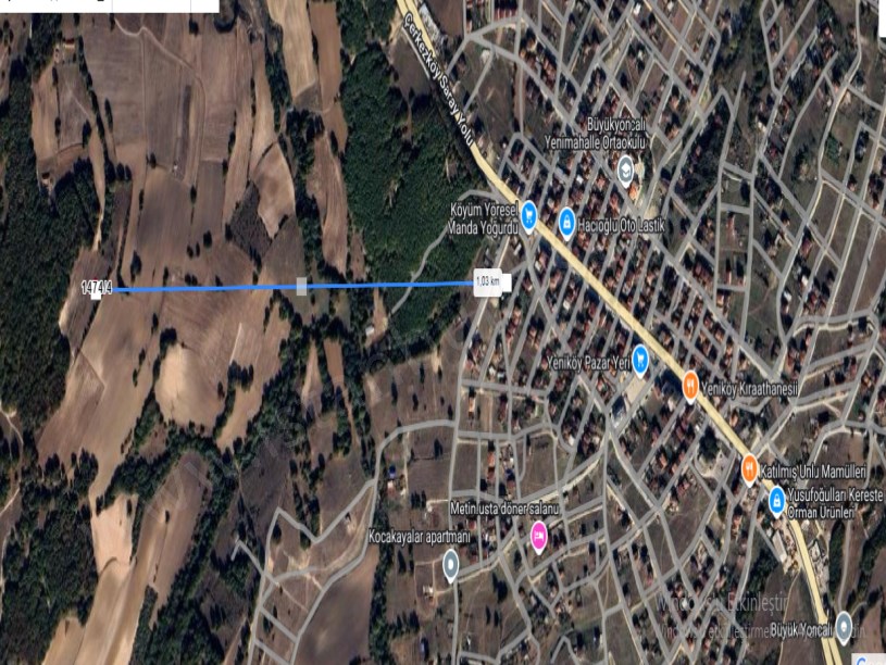 Tekirdağ Saray Büyükyoncalı Mah Satılık Arsa , 308 M2 Müstakil