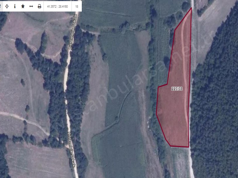 Çatalca Çiftlikköyde Satılık Arsa , 145 M2 Yola Cephe Çevrili Çaplı