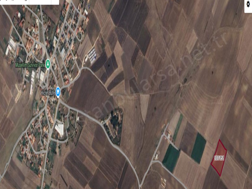 Kırklareli Vize  Müsellim Köyünde Satılık Tarla , 2,533 m2  Hisseli 