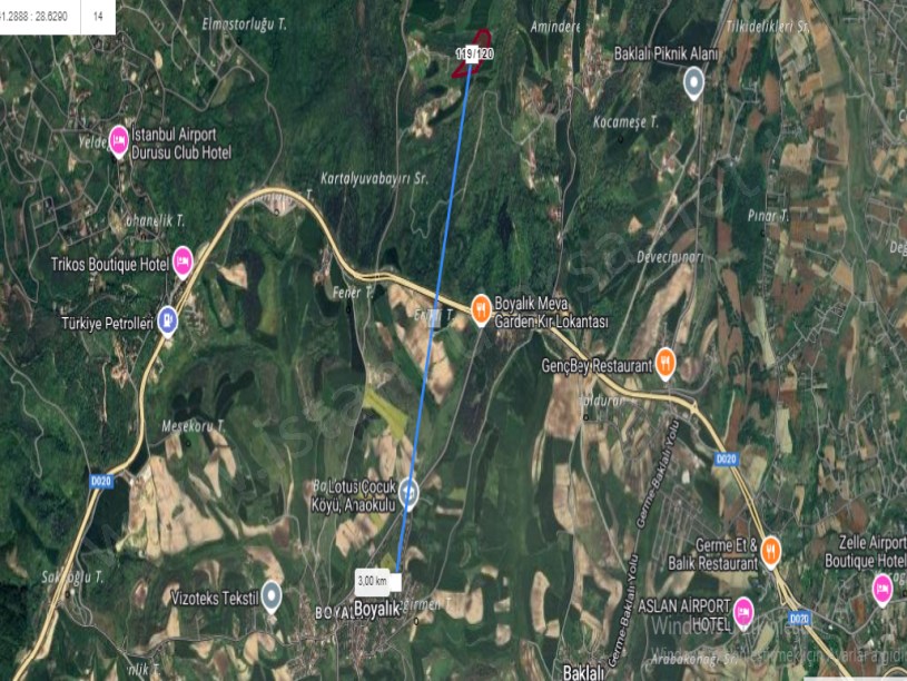 Arnavutköy Boyalıkta Satılık Arsa , 4,400 M2 Hisseli Yolu Var Evlerin Yakını 