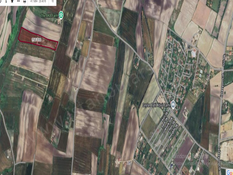 Çatalca Subaşı Mah Satılık Arsa , 430 M2 Yolu Var Evlerin Yakını 