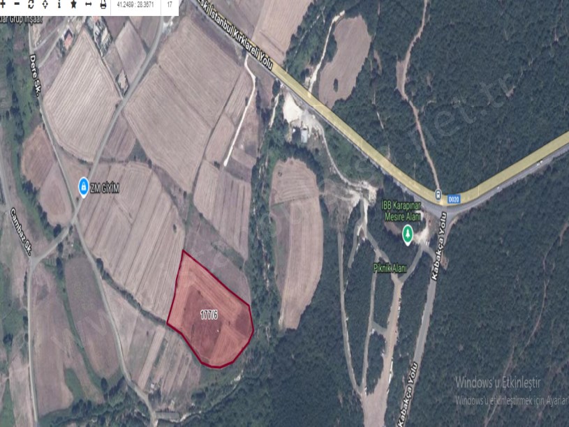 Çatalca İhsaniye Mah Satılık Arsa , 705 m2 Hisseli Yolu Var Evlerin Yakını