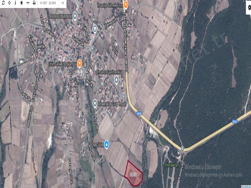 Çatalca İhsaniye Mah Satılık Arsa , 705 m2 Hisseli Yolu Var Evlerin Yakını