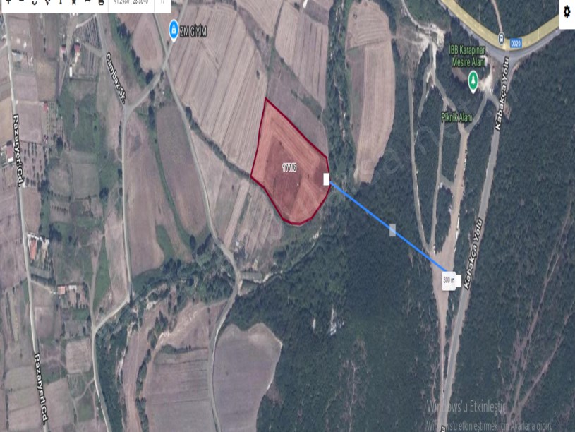 Çatalca İhsaniye Mah Satılık Arsa , 705 m2 Hisseli Yolu Var Evlerin Yakını