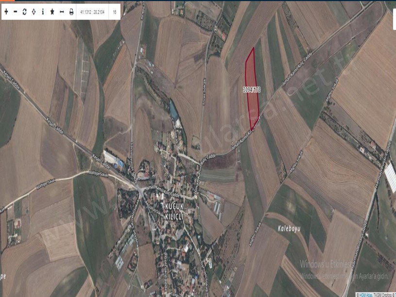 Silivri Küçükkılıçta Satılık Tarla , 13,361 m2 Cadde Cephe Müstakil 