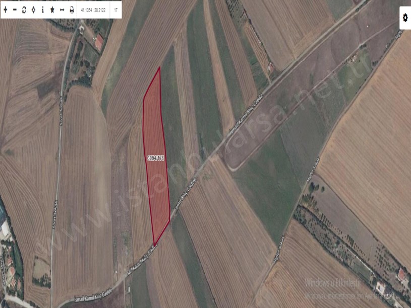 Silivri Küçükkılıçta Satılık Tarla , 13,361 m2 Cadde Cephe Müstakil 