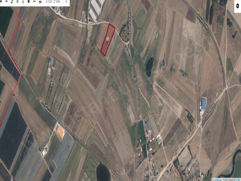 Kırklareli Lüleburgaz Ovacık Köyünde Satılık Tarla ,9,850 M2 Müstakil Yolu Var Köye Yakın 