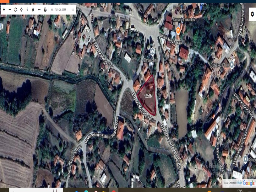 Edirne Uzunköprü Elmalı Köyünde Satılık Arsa ,1,412 m2 Merkezde Evlerin Yakını Yolu var