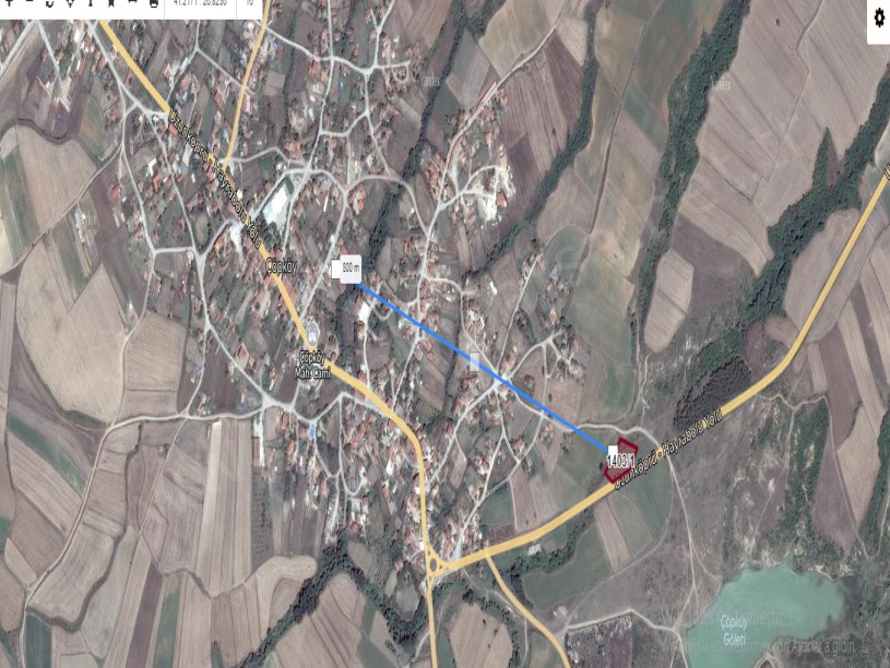 Edirne Uzunköprü Elmalı Köyünde Satılık Arsa , 880 M2 Asfalt Yola Cephe 