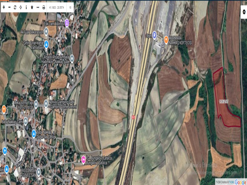 Çatalca Nakkaşta  Satılık Arsa ,  315 M2 Yolu Var Hisseli 