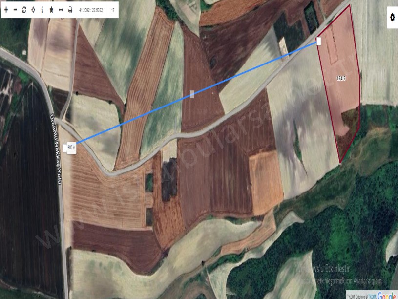 Çatalca Nakkaşta  Satılık Arsa , 510 M2 Hisseli Yolu Var 