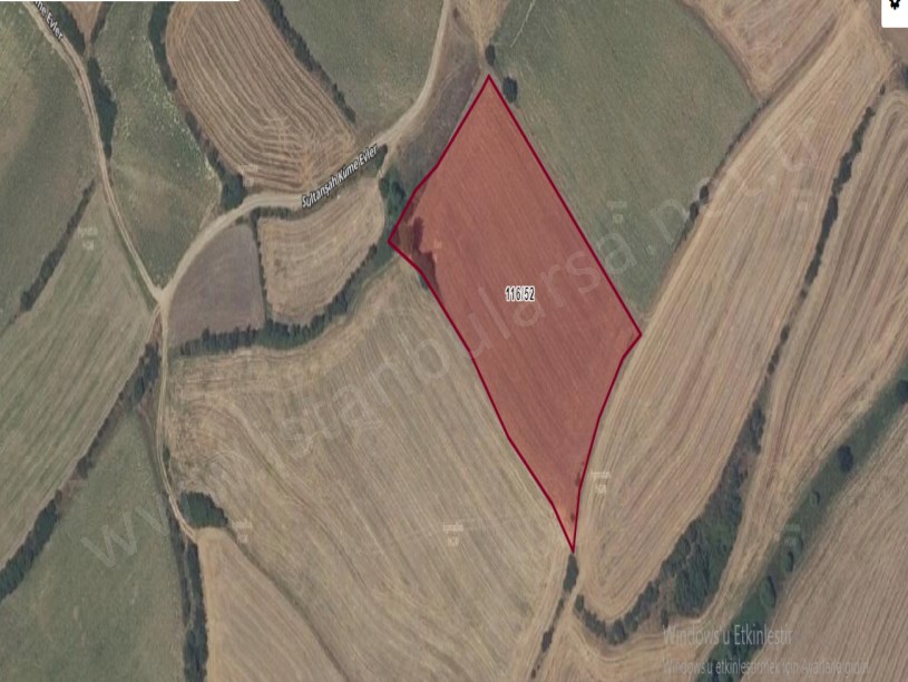 Edirne Uzunköprü Sultanşah Köyünde Satılık Tarla , 1,590 M2 Yolu Var Hisseli 