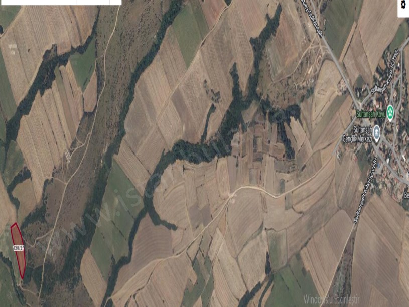 Edirne Uzunköprü Sultanşah Köyünde Satılık Tarla , 472 m2 Hisseli Yolu Var