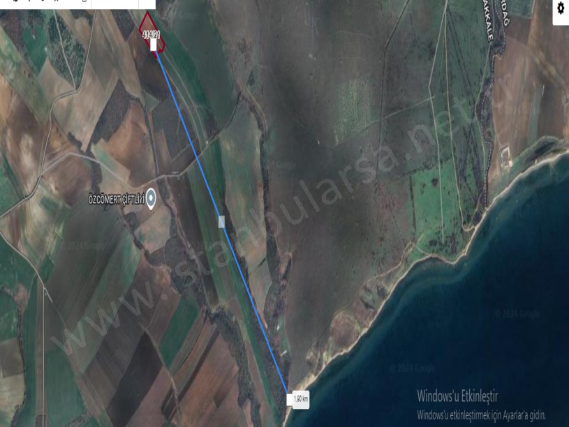 Çanakkale Gelibolu Demirtepe Köyü Satılık Arsa , 750 m2 Çaplı Yolu Var 