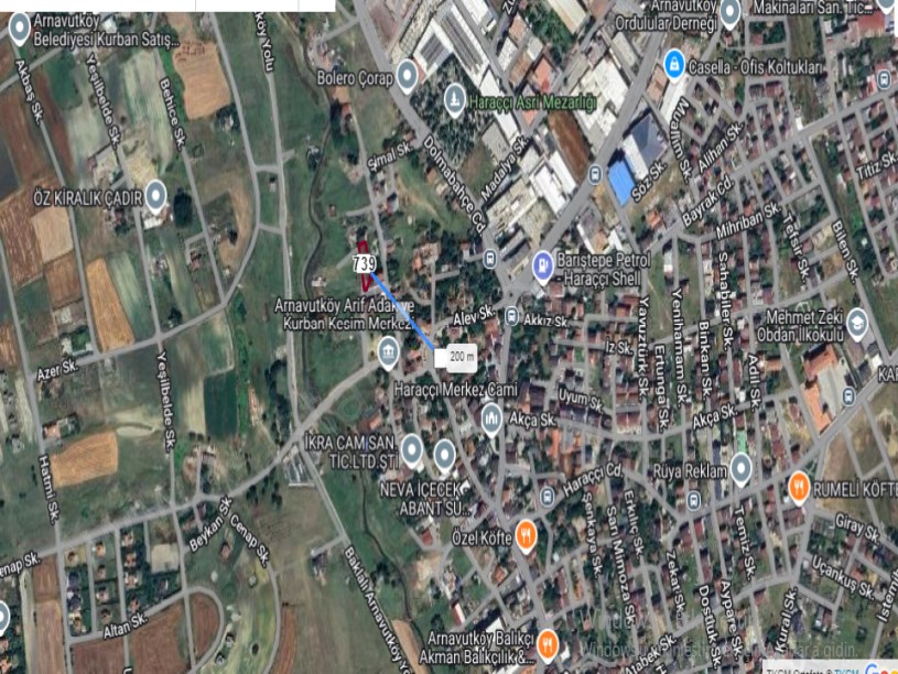 Arnavutköy Haraççıda Satılık Arsa , 710 M2 Müstakil 4 Kat İmarlı