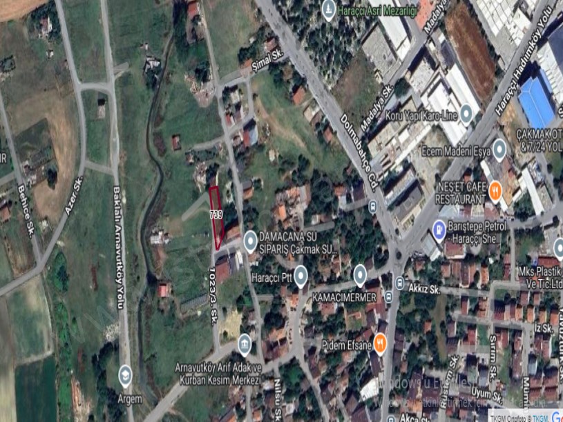 Arnavutköy Haraççıda Satılık Arsa , 710 M2 Müstakil 4 Kat İmarlı