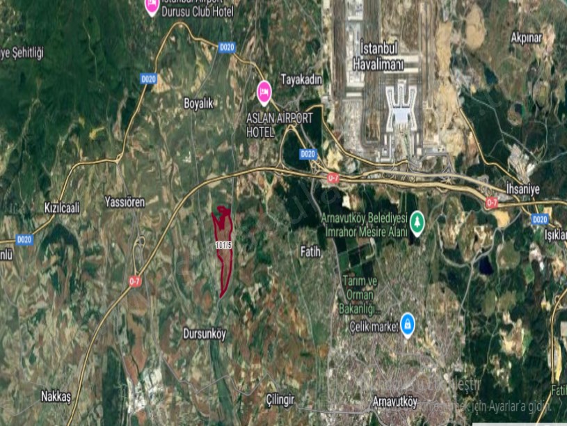 Arnavutköy Dursunköyde Satılık Arsa , 400 M2 Hisseli Cadde Cephe Evlerin Yakını 