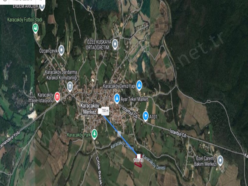 Çatalca Karacaköyde Satılık Arsa , 444 M2 Evlerin Yakını Yolu Var