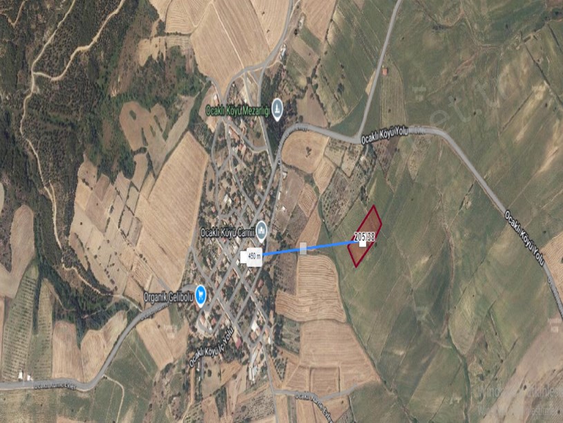 Çanakkale Gelibolu Ocaklı Köyü Satılık Arsa, 593 m2 Evlerin Yakını Hisseli