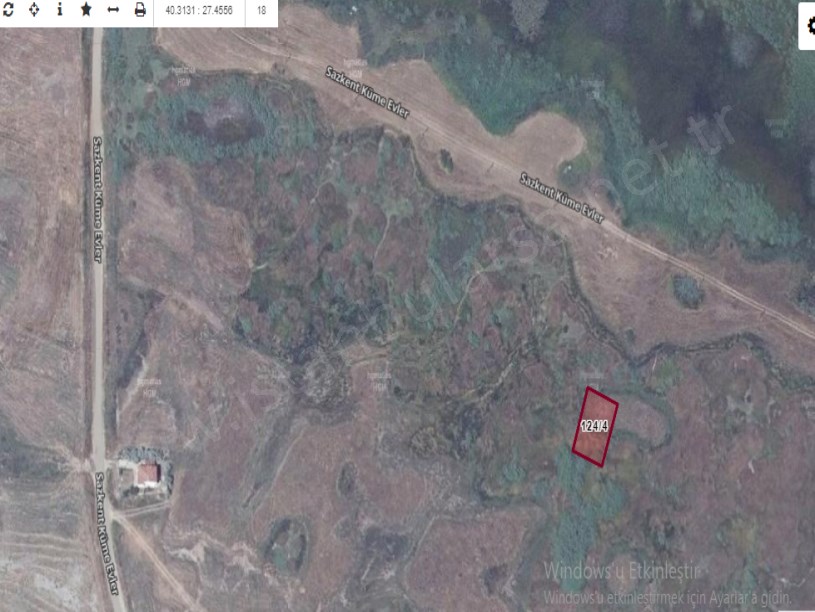 Çanakkale Biga Gerlengeç Köyü Satılık Arsa ,  441 m2 Arsa Yolu Var Denize Yakın 