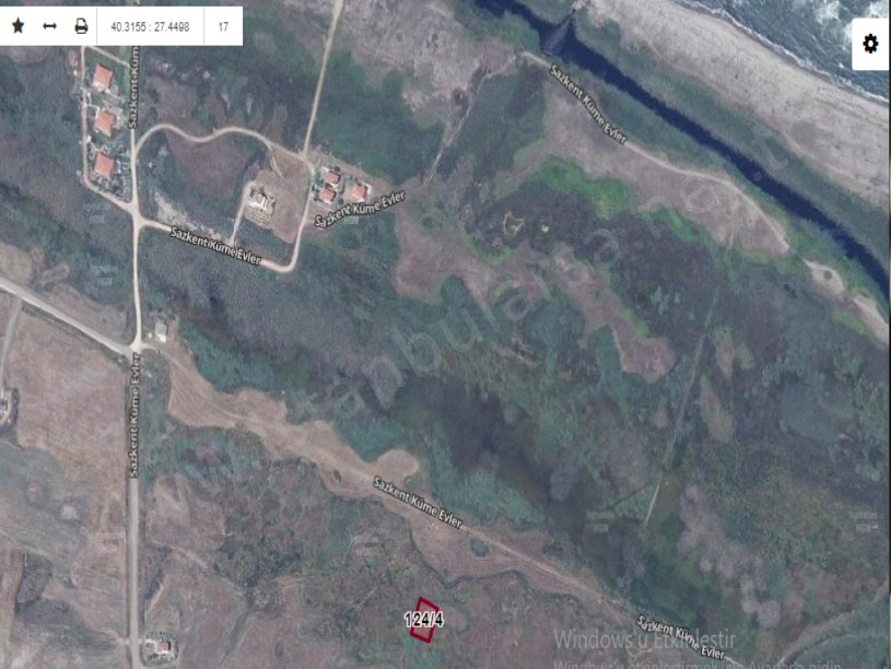 Çanakkale Biga Gerlengeç Köyü Satılık Arsa ,  441 m2 Arsa Yolu Var Denize Yakın 