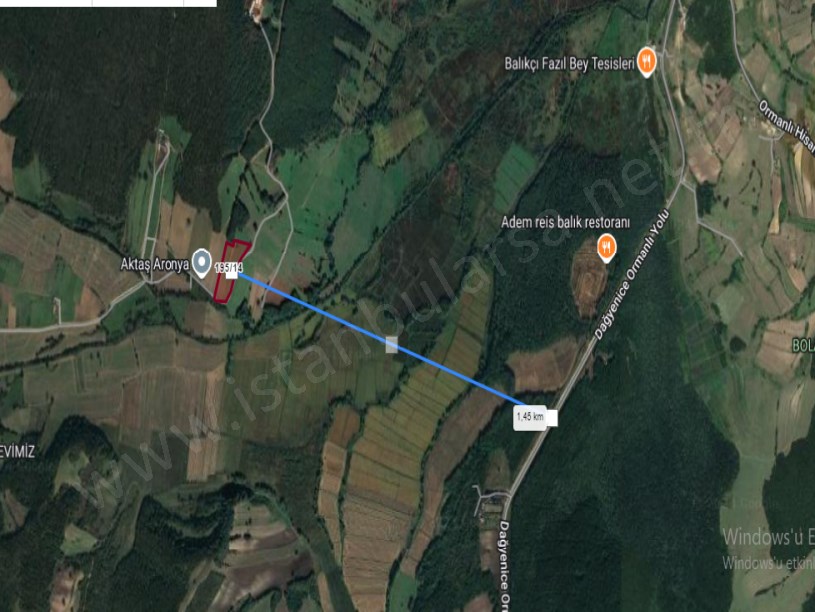 Çatalca Çiftlikköyde Satılık Arsa , 400 M2 Çaplı Yolu Var 