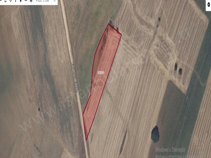 Kırklareli Babaeski Karahalil Köyünde Satılık Arsa , 1,005 m2 Cadde Cephe Hisseli