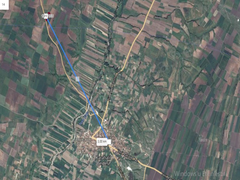 Kırklareli Babaeski Karahalil Köyünde Satılık Arsa , 1,005 m2 Cadde Cephe Hisseli