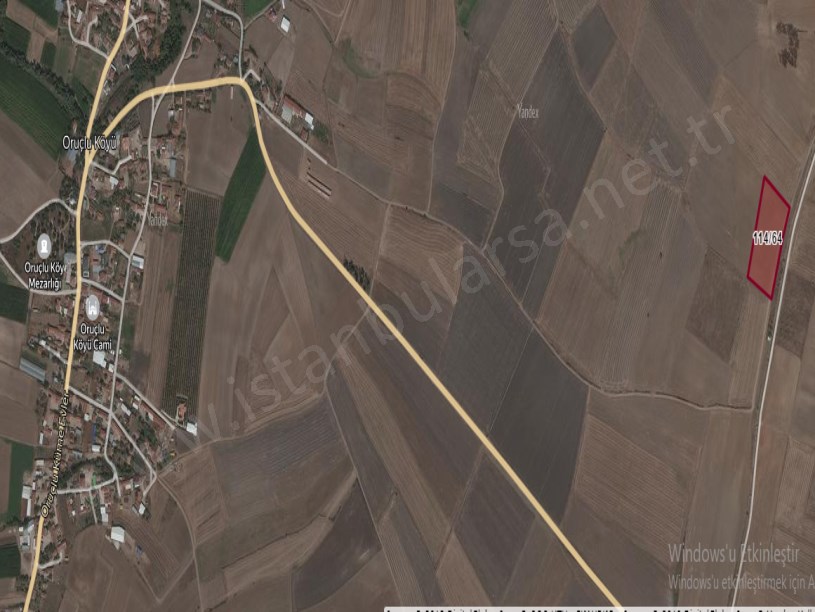 Kırklareli Babaeski Oruçlu Köyünde Satılık Arsa , 1,941 m2 Hisseli