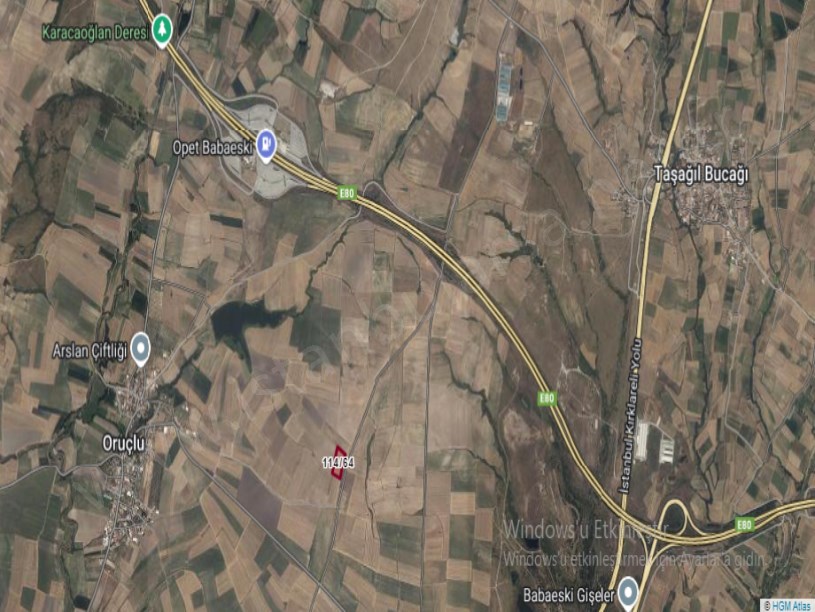 Kırklareli Babaeski Oruçlu Köyünde Satılık Arsa , 1,941 m2 Hisseli