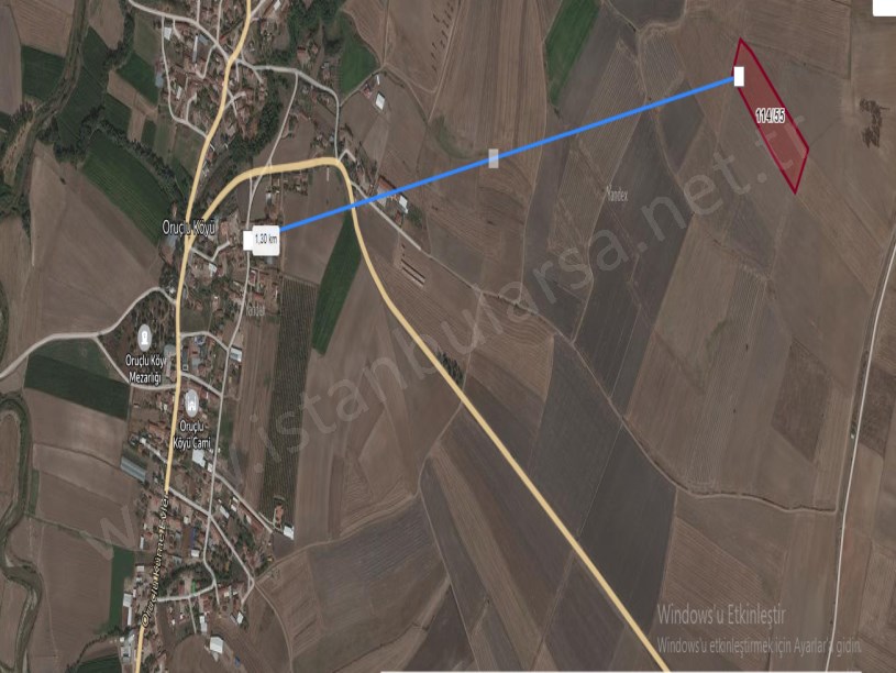 Kırklareli Babaeski Oruçlu Köyünde Satılık Arsa , 2,760 M2 Hisseli