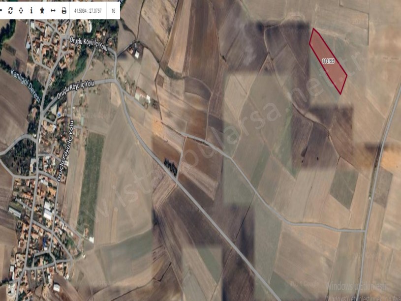 Kırklareli Babaeski Oruçlu Köyünde Satılık Arsa , 2,760 M2 Hisseli