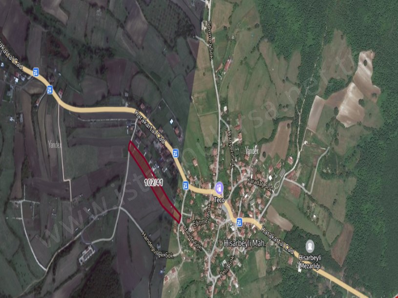Çatalca Hisarbeylide Satılık Arsa , 358 m2  Köyiçi İmarlı Yolu Var Evlerin Yakını