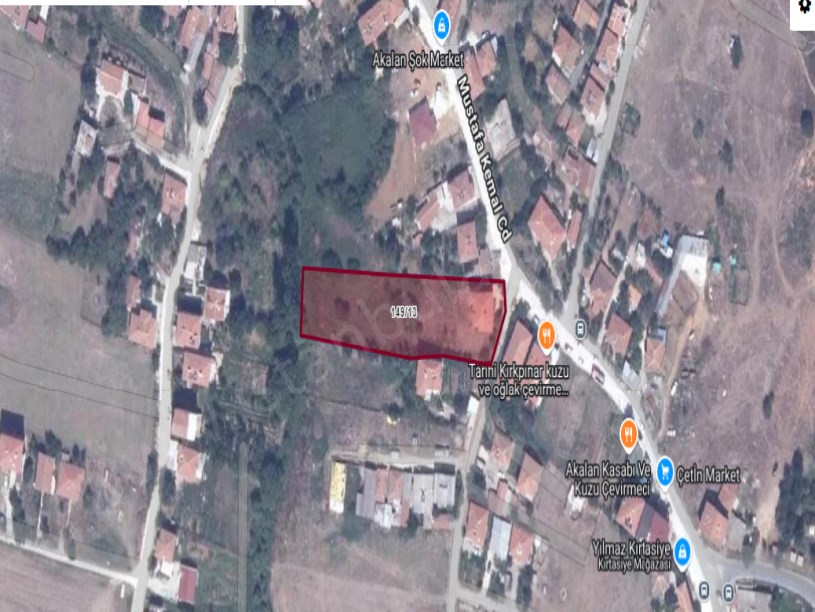 Çatalca Akalanda Satılık Arsa , 485 m2 İmarlı Merkezde  Yolu Var