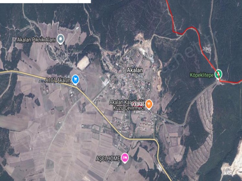 Çatalca Akalanda Satılık Arsa , 485 m2 İmarlı Merkezde  Yolu Var