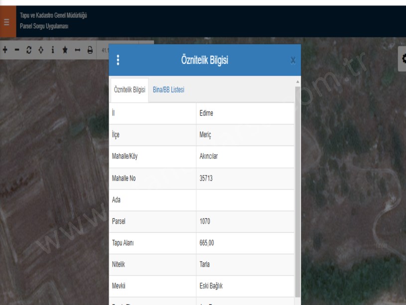 Edirne Meriç Akıncılar Köyünde Satılık Tarla , 665 m2 Müstakil