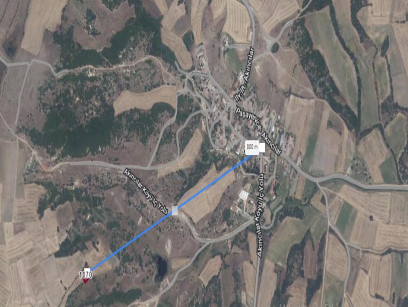 Edirne Meriç Akıncılar Köyünde Satılık Tarla , 665 m2 Müstakil