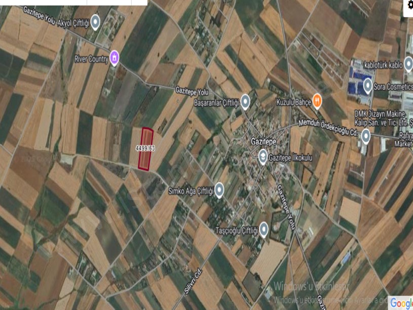 Silivri Gazitepede Satılık Tarla ,  21,800 M2 Müstakil Yola Cephe Merkezde